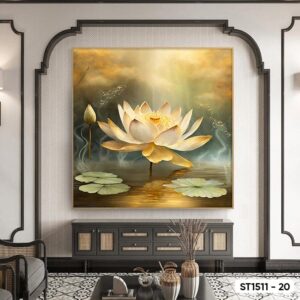 Lotus Flower Painting for Altar Room Decoration - ST1511 - 20