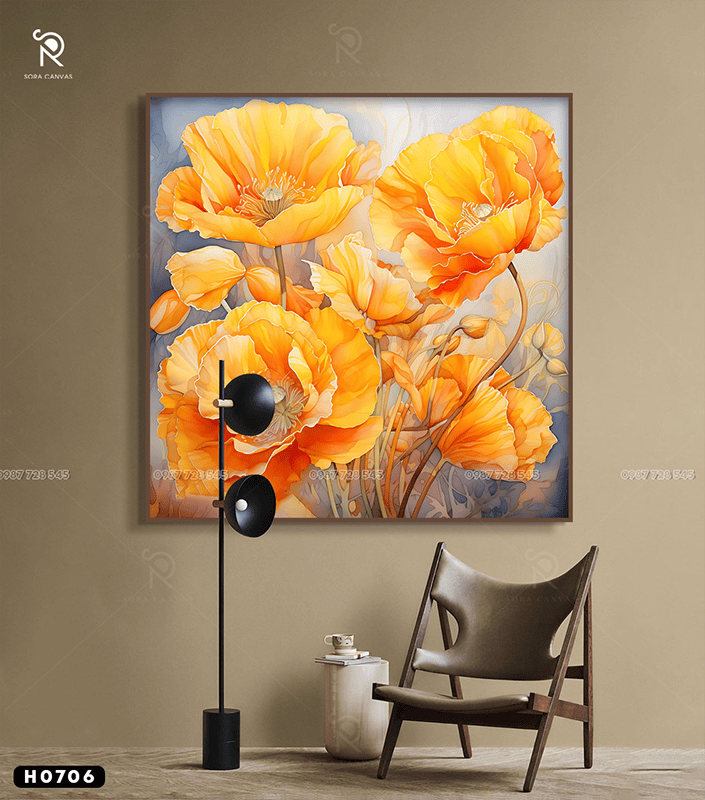 Floral Painting for Living Room Decoration - H0706
