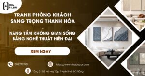 Tranh phòng khách sang trọng Thanh Hóa